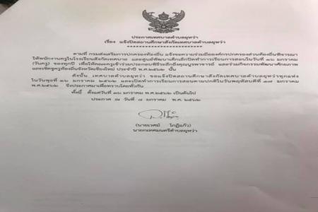 ประกาศโรงเรียนอนุบาลเทศบาลตำบลยุหว่า